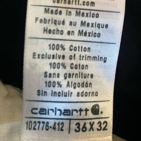 Carhartt White Fabric Label with Black Text - Picture 3 of 3
